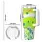 Preview: Tumbler mit Hundemotiv Rex2 - Edelstahl, Becher, 1L, mit Strohhalm, bunt, Motive in Digitaler Popart, Mischling, Mix, Mops
